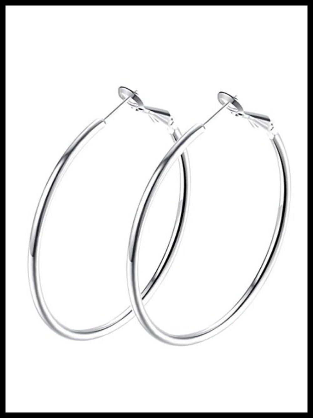 18K Gold Plated Hoop Earrings for Women, Hinged Hoop, Gift